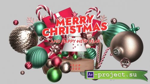 Videohive - Abstract Christmas 3D Logo Reveal - 42275519 - Project for After Effects