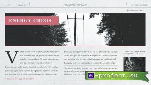 Videohive - Newspaper Slideshow - 42349618 - Project for After Effects