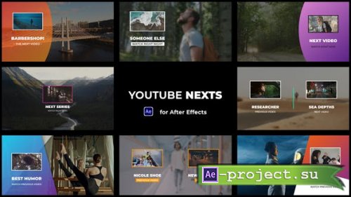 Videohive - Colorful Youtube Nexts - 42251747 - Project for After Effects