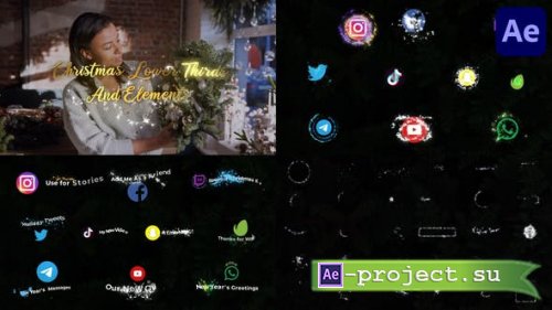 Videohive - Christmas Magic Social Media Lower Thirds And Elements | After Effects - 42354616 - Project for After Effects