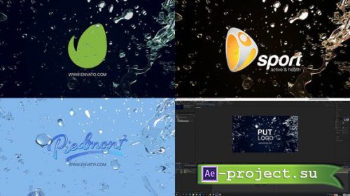 Videohive - Water Rectangle Logo Intro - 42206714 - Project for After Effects