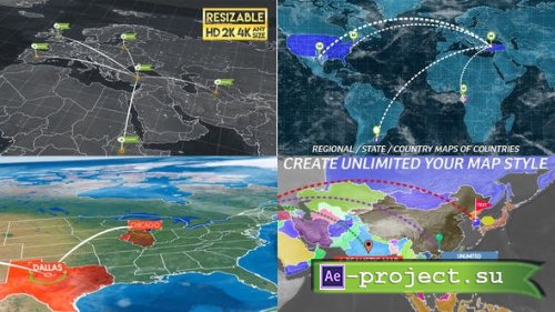 Videohive - World Map Connetction Kit - 11602298 - Project for After Effects