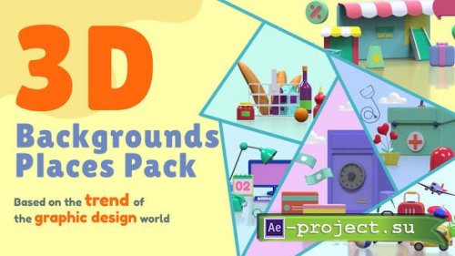 Videohive - 3D Backgrounds and Places Pack for Animated Presentation - 42461835 - Project for After Effects