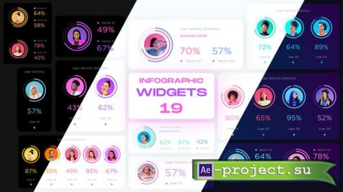 Videohive - User Activity Infographic Widgets Pack - 42464894 - Project for After Effects