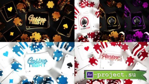 Videohive - Gold Cards And Chips Logo Reveals - 42542284 - Project for After Effects