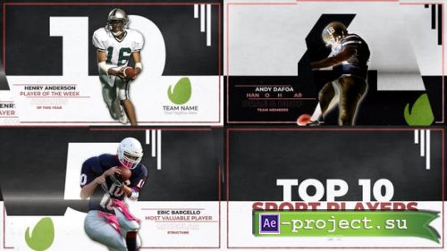Videohive - Top 10 Sports Player - 42587548 - Project for After Effects