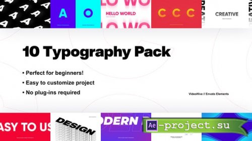 Videohive - 10 Wonderful Typography Pack | Afrer Effects - 42711482 - Project for After Effects