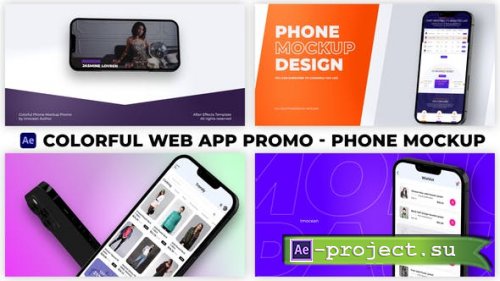Videohive - Colorful Web App Promo - Phone Mockup - 42711518 - Project for After Effects