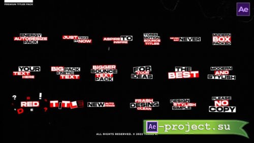 Videohive - Kinetic Bounce Titles  AE - 42776975 - Project for After Effects