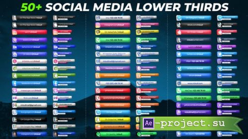 Videohive - Social Media Lower Thirds - 39967003 - Project for After Effects