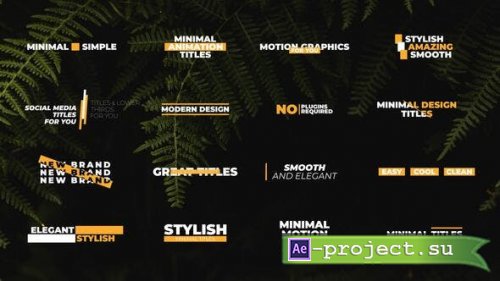 Videohive - Minimal Titles 4.0 | After Effects - 42788356 - Project for After Effects