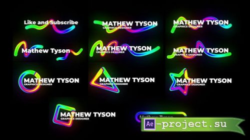 Videohive - Glowing Lines Lower Thirds - 42718414 - Project for After Effects
