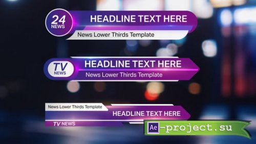 Videohive - Broadcast News Lower Thirds - 42573901 - Project for After Effects