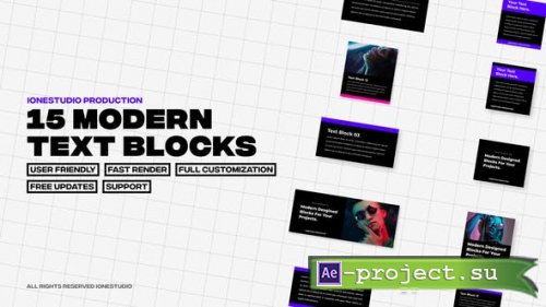 Videohive - Modern Text Blocks - 42895316 - Project for After Effects