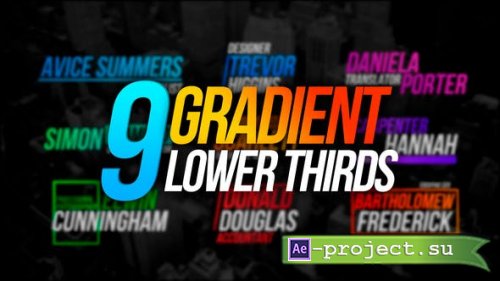 Videohive - Gradient Lower Thirds | AE - 42894271 - Project for After Effects