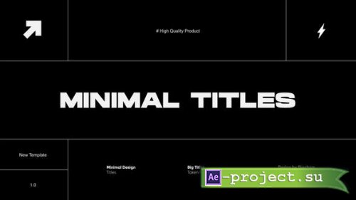 Videohive - Minimal Titles | AE - 42948399 - Project for After Effects