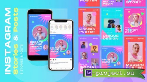 Videohive - Instagram Stories and Posts Pack - 42929153 - Project for After Effects