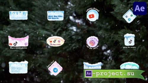 Videohive - Iced Social Media Lower Thirds | After Effects - 42971186 - Project for After Effects