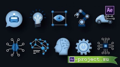 Videohive - Ai Icons Pack - 43050490 - Project for After Effects