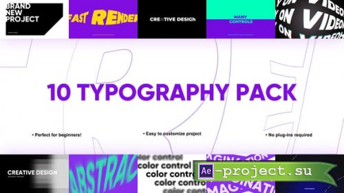Videohive - 10 Trendy Typography Pack | After Effects - 43074882 - Project for After Effects