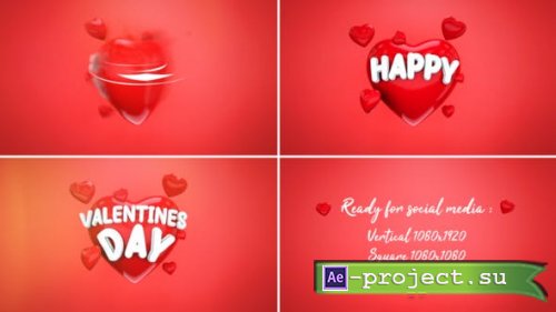 Videohive - Valentine's Day Wishes and Logo Reveal - 43071249 - Project for After Effects