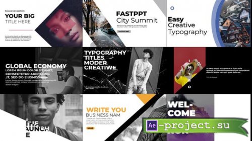 Videohive - Typography Slides | After Effects - 42884740 - Project for After Effects