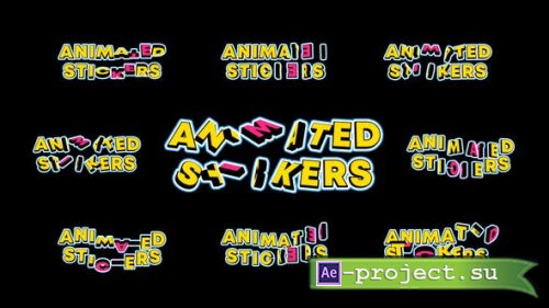 Videohive - Animated Text Stickers - 43119128 - Project for After Effects