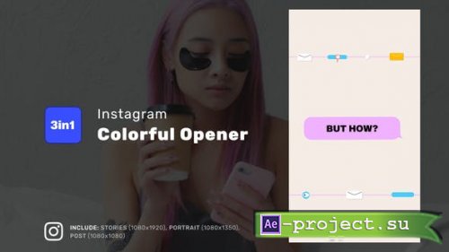 Videohive - Instagram Colorful Opener - Reels, TikTok Post, Stories - 43158580 - Project for After Effects