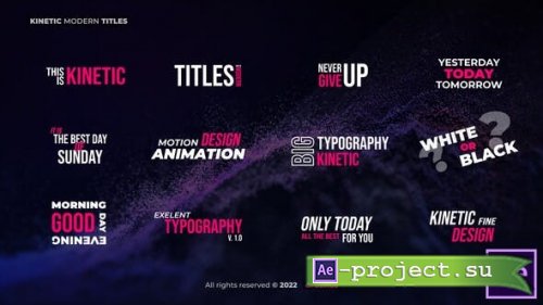 Videohive - Kinetic Titles - 41869114 - Project for After Effects