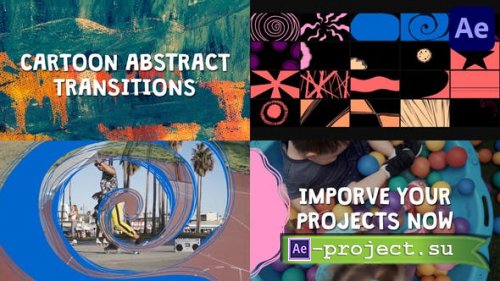Videohive - Cartoon Abstract Transitions for After Effects - 43084167 - Project for After Effects
