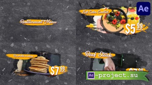Videohive - Black Restaurant Menu | After Effects - 43083709 - Project for After Effects