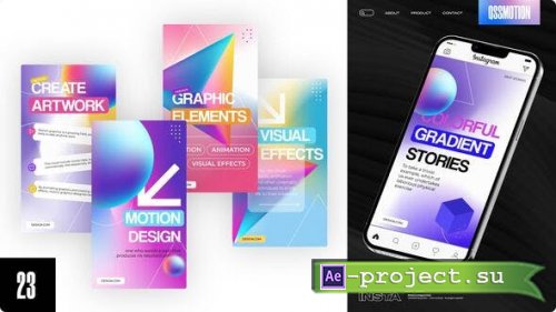 Videohive - Colorful Gradient Instagram Stories - 43193531 - Project for After Effects