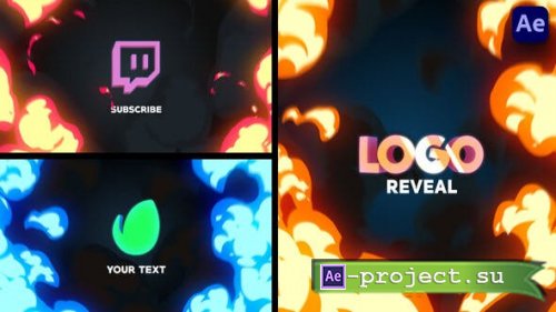 Videohive - Cartoon Fire Logo Reveal Animations [After Effects] - 43226857 - Project for After Effects