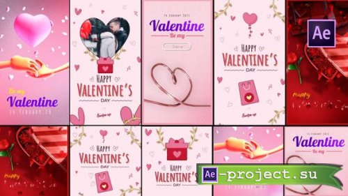 Videohive - Valentines Stories and Posts Pack - 43237565 - Project for After Effects