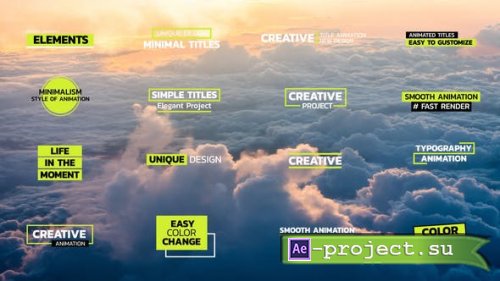 Videohive - Simple and Minimal Titles | After Effects - 43237388 - Project for After Effects