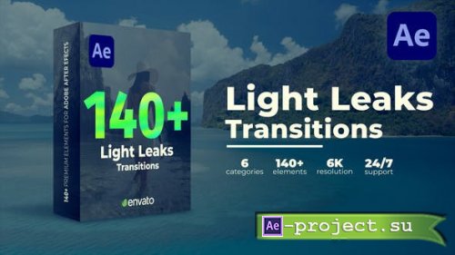 Videohive - Light Leaks Transitions - 43311023 - Project for After Effects