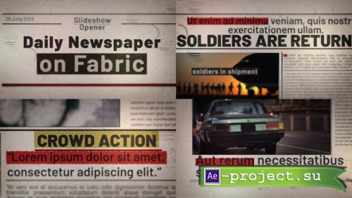 Videohive - Daily Newspaper on Fabric - 43278214 - Project for After Effects
