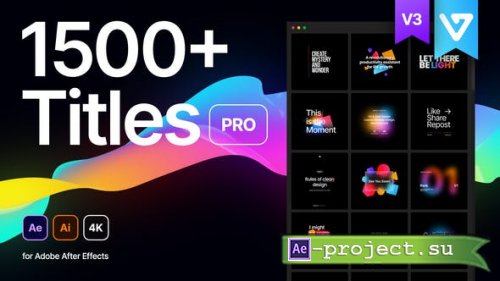 Videohive - Titles Pro V3 - 32869928 - Project & Script for After Effects