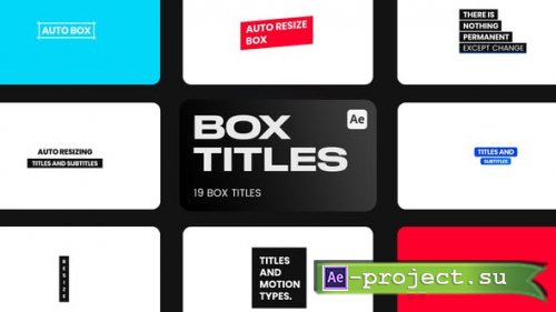 Videohive - Box Titles for After Effects - 43427679 - Project for After Effects