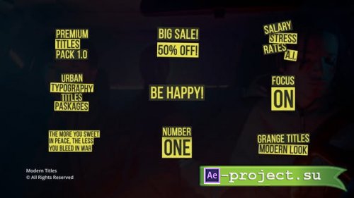 Videohive - Modern Titles Auto-Resize | AE - 43383272 - Project for After Effects
