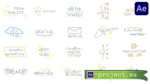 Videohive - Colorful Sketch Titles | After Effects - 43419410 - Project for After Effects
