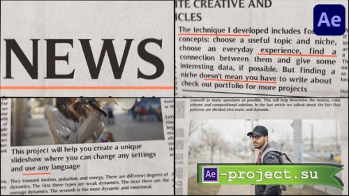 Videohive - Newspaper Slideshow for After Effects - 43182464 - Project for After Effects
