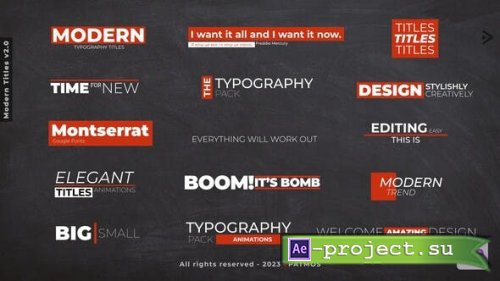 Videohive - Modern Titles v2.0 | After Effects - 43421382 - Project for After Effects