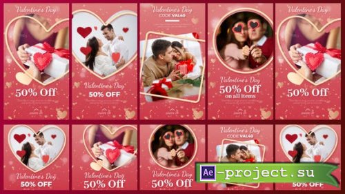 Videohive - Valentine's Stories Pack - 43390224 - Project for After Effects