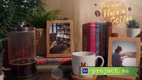 Videohive - Coffee and books slideshow - 43428837 - Project for After Effects