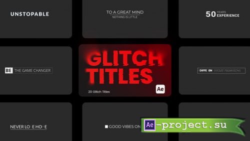 Videohive - Glitch Titles For After Effects - 43586775 - Project for After Effects