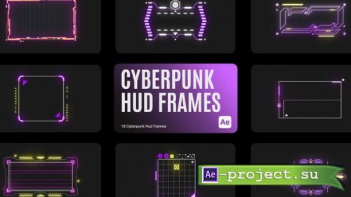 Videohive - Cyberpunk HUD Frames for After Effects - 43616123 - Project for After Effects