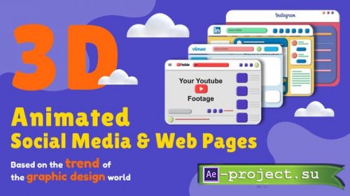 Videohive - 3D Animated Social Media and Web Pages Pack|Animated presentation - 43444797 - Project for After Effects