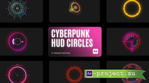 Videohive - Cyberpunk HUD Circles for After Effects - 43641098 - Project for After Effects