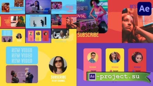 Videohive - Youtube Subscribe And Endscreen Slides | After Effects - 43589988 - Project for After Effects